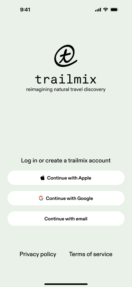 Trailmix Home Login