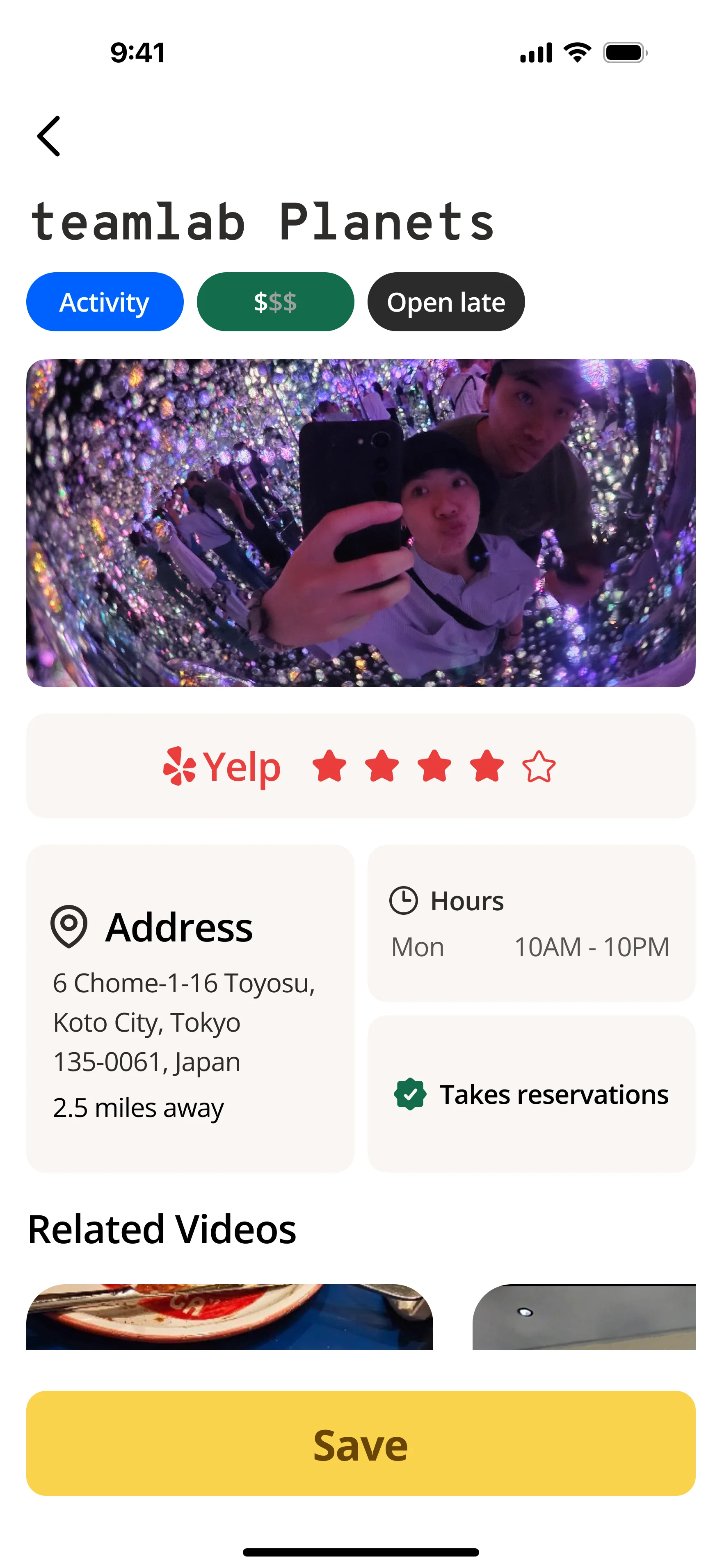 Redesigned activity detail with a clear hierarchy