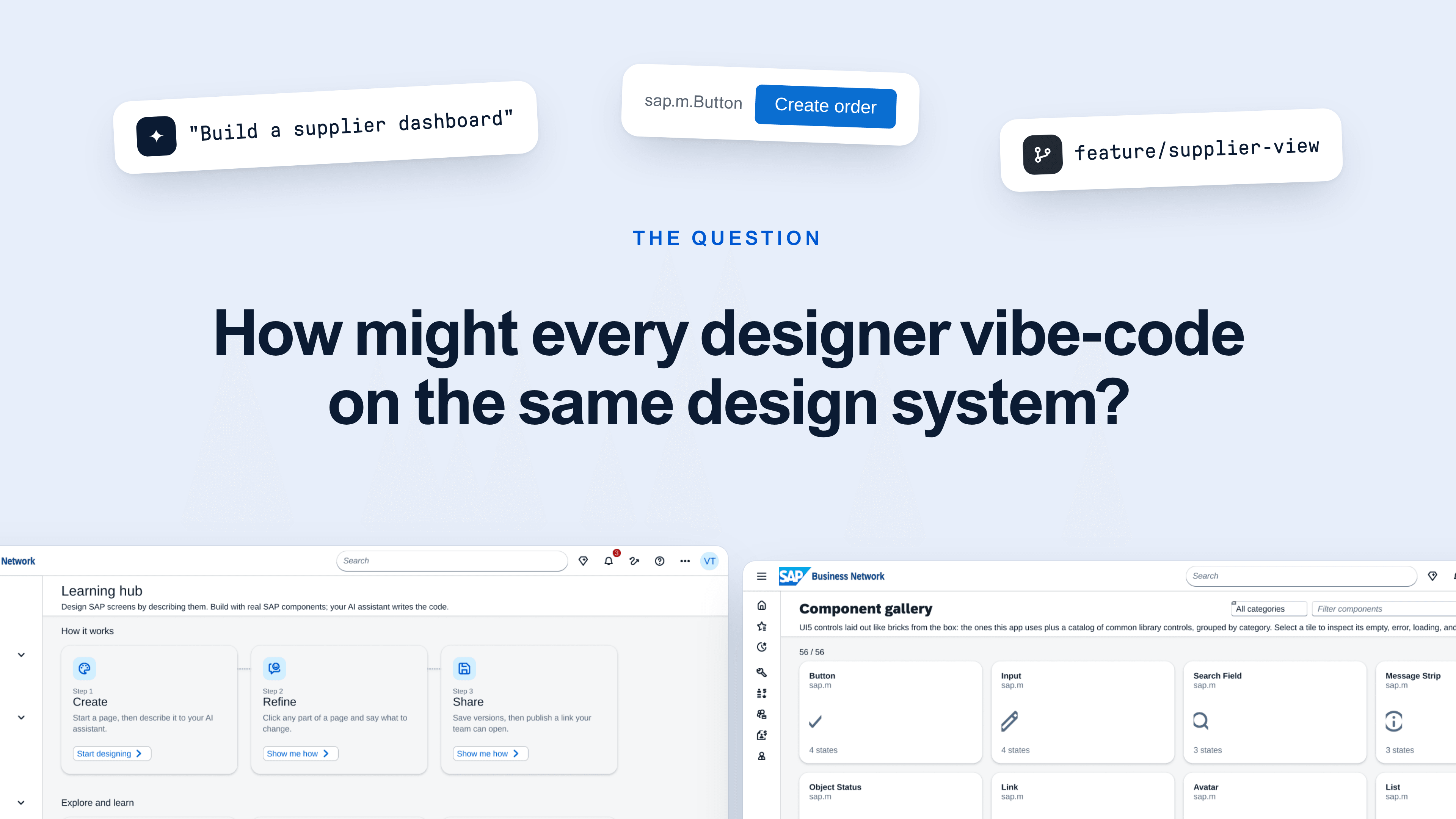 How might every designer vibe-code on the same design system?