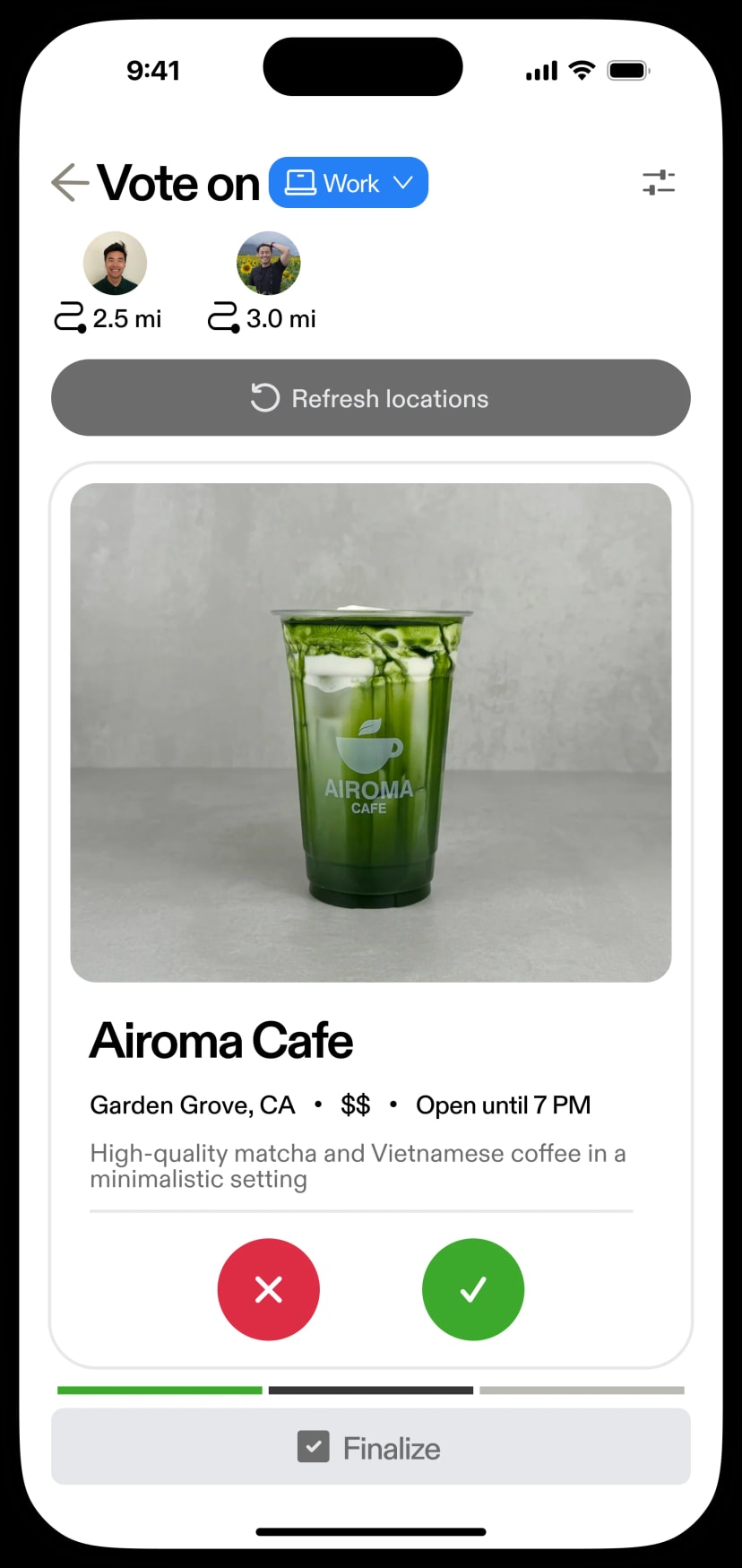 Location voting in What We Do