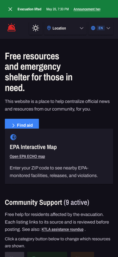 May 27 phone: evacuation lifted and the archive