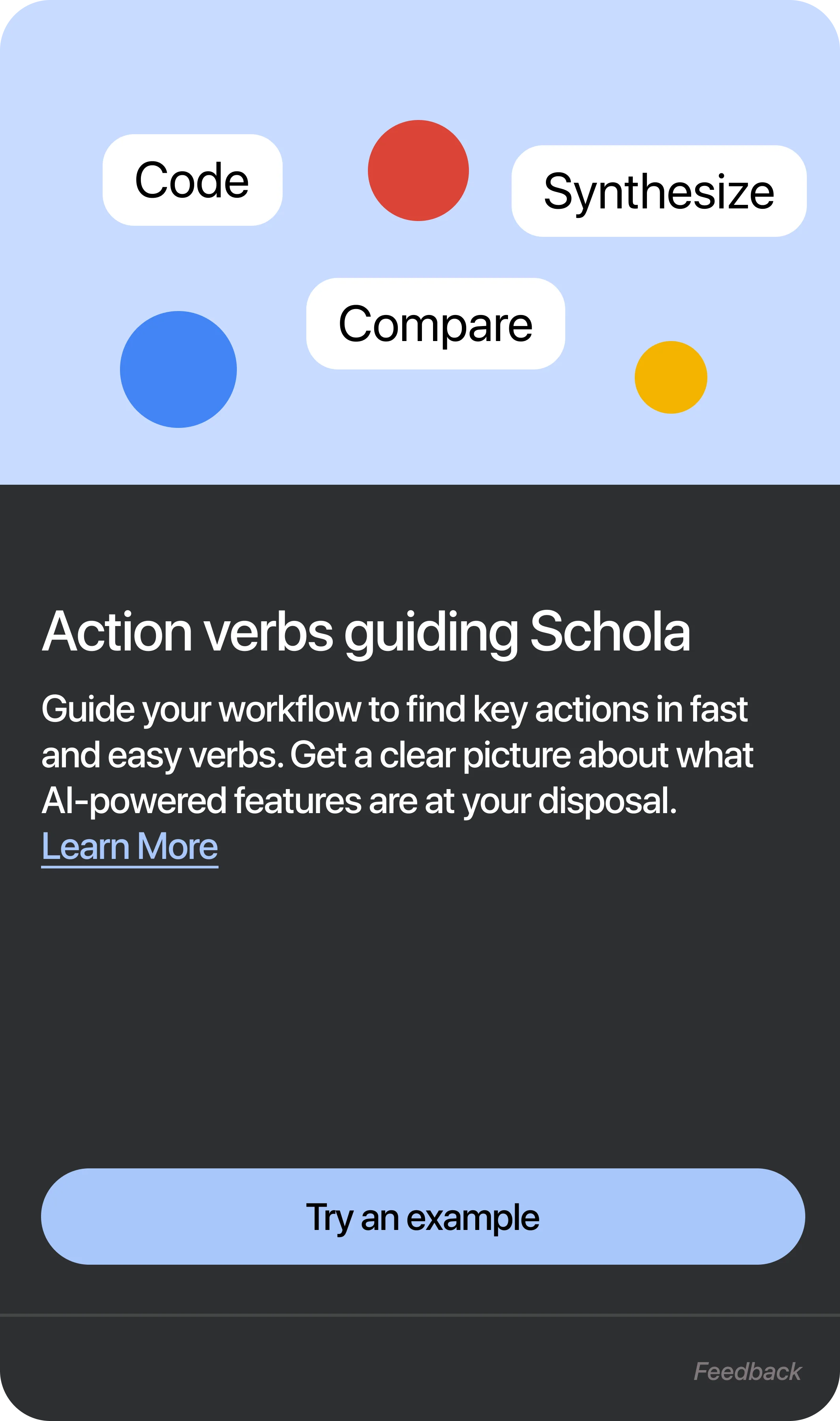 Guided by Action Verbs
